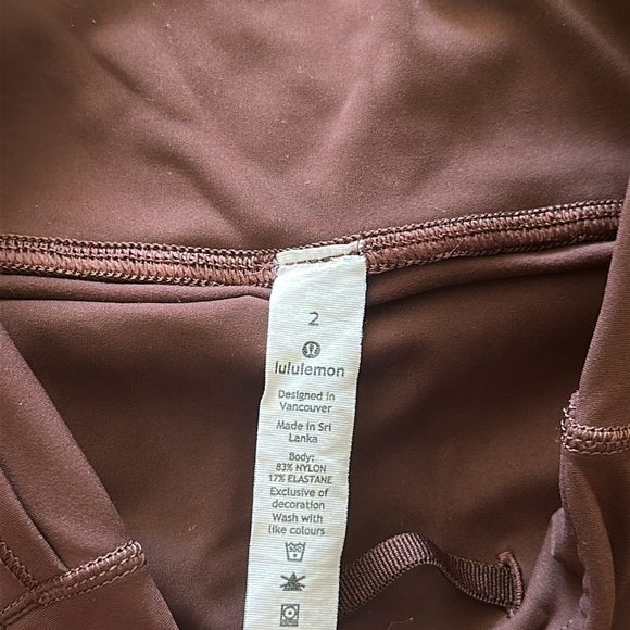 Lululemon 2 Fast + Free High-Rise 28" Non-Reflective Brushed Nulux Brown Earth - Picture 5 of 15